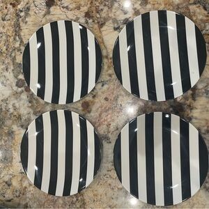 Kate Spade Elegant Black and White 6” tidbit Plate